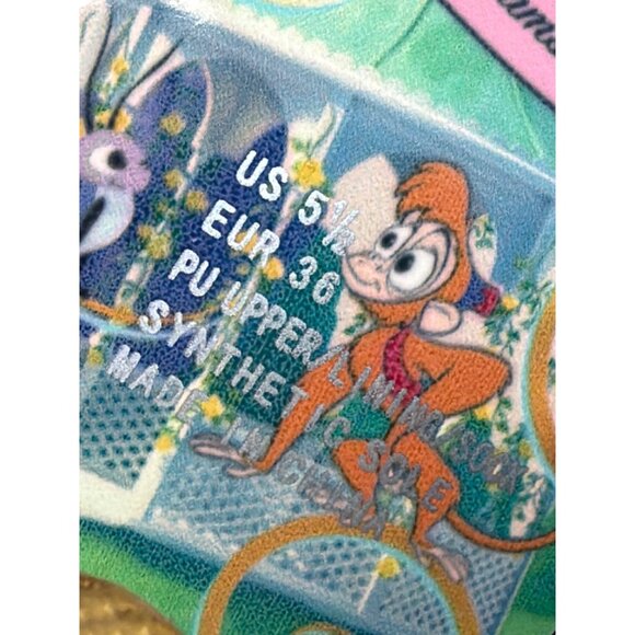 Irregular Choice Disney Aladdin Shoes US 5.5 Blue Sequin Genie Mid-Heel - Picture 3 of 8